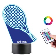 Stolná lampa Led soška Šport Tenis Tenisová raketa Váš nápis Stolná lampa Led soška Šport Tenis Tenisová raketa Váš nápis