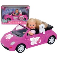 Bábika Simba Evi v luxusnom kabriolete + zvieratko P
