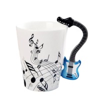 Keramický hrnček na kávu s darčekom Modrá a modrá gitara 1