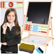 Obojstranná magnetická kriedová tabuľa pre deti + príslušenstvo počítadlo 6v1 Obojstranná magnetická kriedová tabuľa pre deti + príslušenstvo počítadlo 6v1