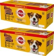 PEDIGREE VRECKO DOSPELÝ MIX JAG/KAČKA/HOVÄZIE 80x100g