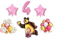 Sada 4 narodeninových balónov Máša a medveď