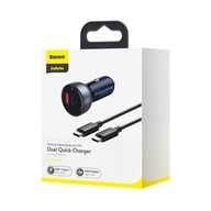 Baseus USB / USB Type C autonabíjačka 65 W 5 A SCP Quick Charge 4.0+ Baseus USB / USB Type C autonabíjačka 65 W 5 A SCP Quick Charge 4.0+
