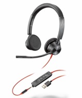 Slúchadlá Poly Plantronics Blackwire 3325-M USB-A + 3,5 mm jack pre tímy