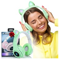 Slúchadlá na uši pre deti LED OSVETLENIE CAT EARS