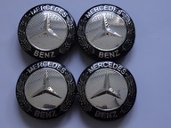4 x Emblémy pre MERCEDES 56 mm strieborné čierne disky 4 x Emblémy pre MERCEDES 56 mm strieborné čierne disky
