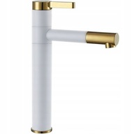 Smart Basin Mixer White High White Gold Smart Basin Mixer White High White Gold