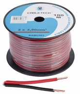 Káblový reproduktorový kábel CCA 2,50mm Cabletech 100m