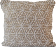 Dvojfarebná obliečka na vankúš 40x40 v boho štýle, etnická béžová Dvojfarebná obliečka na vankúš 40x40 v boho štýle, etnická béžová