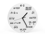 Biele matematické hodiny Biele matematické hodiny