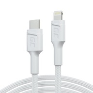 Biely GC USB-C - Lightning kábel pre iPhone PD 27W 1m s MFi Biely GC USB-C - Lightning kábel pre iPhone PD 27W 1m s MFi