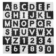 Penová podložka na puzzle s pravopisnými písmenami. 30x30 cm 36 ks.