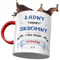 Červený hrnček pre hasiča, pekný, šikovný, skromný, s fototlačou Červený hrnček pre hasiča, pekný, šikovný, skromný, s fototlačou