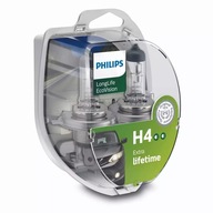 Philips H4 Long Life EcoVision žiarovky 4xLIFE Philips H4 Long Life EcoVision žiarovky 4xLIFE