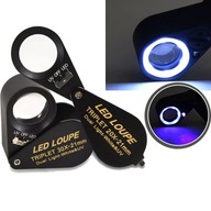 Metal Jeweler Lupa LED Lights Lupa 10/20/30/40X Lupa