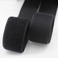Suchý zips čierna pevná páska na suchý zips 100 mm 10 cm