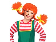 Parochňa Pipi Red s vrkočmi, doplnok kostýmu Parochňa Pipi Red s vrkočmi, doplnok kostýmu