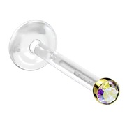 Labret so zlatou oceľou 1,2/6/2, opalescentný Labret so zlatou oceľou 1,2/6/2, opalescentný