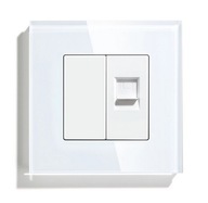 INTERNETOVÁ ZÁSUVKA 2x RJ45 CAT6 SKLENENÁ LAN INTERNETOVÁ ZÁSUVKA 2x RJ45 CAT6 SKLENENÁ LAN