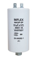Štartovací kondenzátor motora 30uF 450V MIFLEX Štartovací kondenzátor motora 30uF 450V MIFLEX