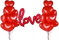 Valentínsky set, BALÓNKY SRDCE, 20 ks. Nápis LOVE Valentínsky set, BALÓNKY SRDCE, 20 ks. Nápis LOVE