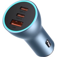 Baseus 2xUSB-C, USB-A 65W QC nabíjačka do auta Baseus 2xUSB-C, USB-A 65W QC nabíjačka do auta