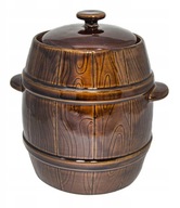 Kameninový sud na morenie s golierom, 3L, hnedý Kameninový sud na morenie s golierom, 3L, hnedý