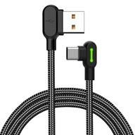 Mcdodo USB na USB-C Uhlový kábel CA-5280 LED 3m Mcdodo USB na USB-C Uhlový kábel CA-5280 LED 3m