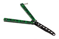 Cvičný motýľ, zelená lebka balisong CS:GO Cvičný motýľ, zelená lebka balisong CS:GO