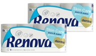 2x toaletný papier Renova Skin Care Derma 8R