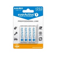everActive Ni-MH R03/AAA batérie 1050mAh 4 ks everActive Ni-MH R03/AAA batérie 1050mAh 4 ks