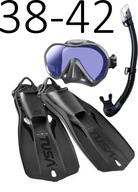 Set Tusa Zensee Pro, šnorchel, plutvy Travel Right veľkosť 38-42 Set Tusa Zensee Pro, šnorchel, plutvy Travel Right veľkosť 38-42