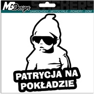 Nálepka PATRYCJA V AUTE AUTO 18x14 farba Nálepka PATRYCJA V AUTE AUTO 18x14 farba