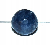 modrá zafír fazetovaná gulička cca 10 mm