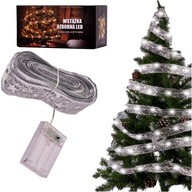 Ozdobná stuha LED pásik 10m 100LED svetielka na vianočný stromček Zimná vianočná dekorácia