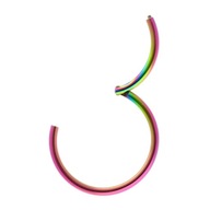 Prsteň CLICKER RAINBOW OCEL 316L 0,8/6 mm Prsteň CLICKER RAINBOW OCEL 316L 0,8/6 mm
