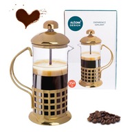 French Press infuzér na kávu, čaj, zlatý kôš, Altom Design, 350 ml French Press infuzér na kávu, čaj, zlatý kôš, Altom Design, 350 ml