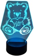 3D LED NOČNÁ LAMPA, MEDVEĎ, VIACFAREBNÉ, DIAĽKOVÉ USB 3D LED NOČNÁ LAMPA, MEDVEĎ, VIACFAREBNÉ, DIAĽKOVÉ USB