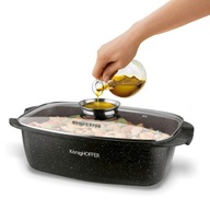 VEĽKÝ obdĺžnikový mramorový plech na pečenie Konighhoffer Pollo 5,5l VEĽKÝ obdĺžnikový mramorový plech na pečenie Konighhoffer Pollo 5,5l