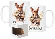 HRNČEK ZAJAK ZAJÍC VEĽKONOČNÝ ZAJAČIK kvety + ľubovoľné meno HRNČEK ZAJAK ZAJÍC VEĽKONOČNÝ ZAJAČIK kvety + ľubovoľné meno