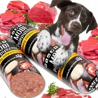 Mokré krmivo pre psov 90% mäsový mix príchutí hovädzie morčacie ryža 1kg - 18 kusov