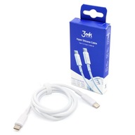 3MK USB C na USB C kábel Biely 60W 3A 1m 3MK USB C na USB C kábel Biely 60W 3A 1m