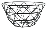 Kovový košík, čierna geometrická miska na ovocie Kovový košík, čierna geometrická miska na ovocie