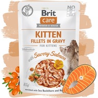 Brit Care Kitten filety v šťave z lososa 18 x 85 g vlhké krmivo pre mačiatka