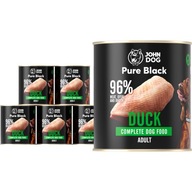 John Dog Pure Black mokré krmivo s kačicou 6 x 800 g John Dog Pure Black mokré krmivo s kačicou 6 x 800 g