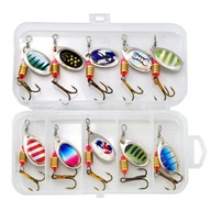Sada 10 kusov SPINNER Sheet PIKE ZANDER 2,5-4,5g + ORGANIZER BOX Sada 10 kusov SPINNER Sheet PIKE ZANDER 2,5-4,5g + ORGANIZER BOX