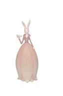 Figúrka Zajac v ružových šatách 21,5 cm