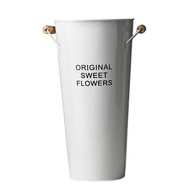 Jednodielne kovové vedierko na kvetinovú vázu