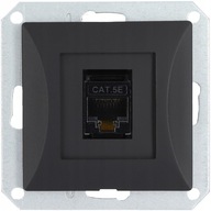 OPAL čierny Zásuvkový internetový modul LAN RJ45 OPAL čierny Zásuvkový internetový modul LAN RJ45