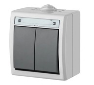IP55 sivý dvojitý konektor 1202-10 AQUANT IP55 sivý dvojitý konektor 1202-10 AQUANT